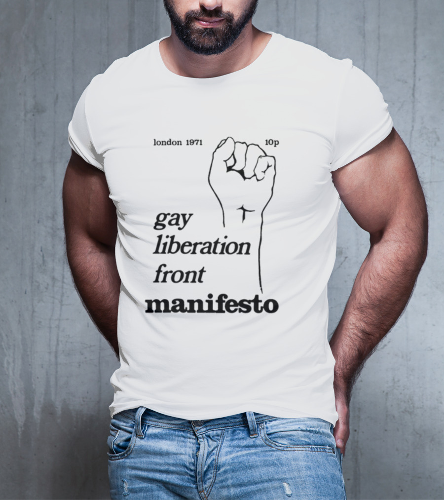 London 1971 10p Gay Liberation Front Manifesto T-Shirt