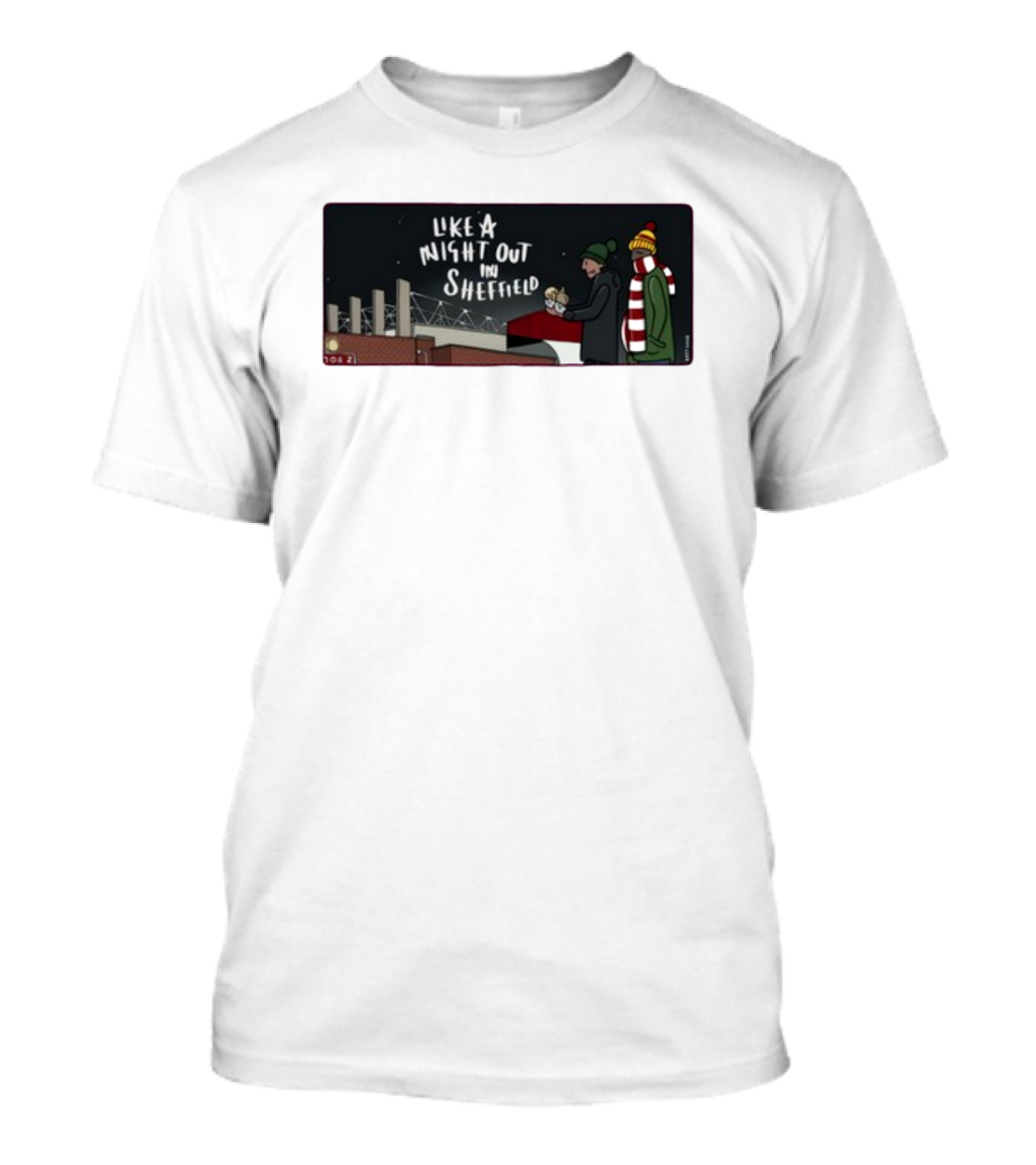 Like A Night Out In Sheffield Football Fans In Winter Gear At Stadium T-Shirt