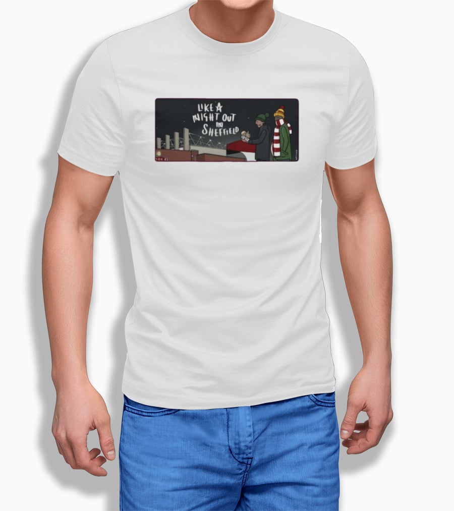 Like A Night Out In Sheffield Football Fans In Winter Gear At Stadium T-Shirt