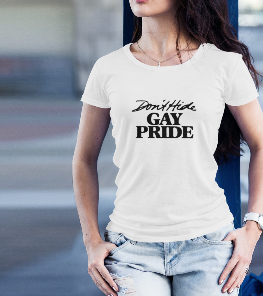 Don't Hide Gay Pride Retro Gay Pride T-Shirt