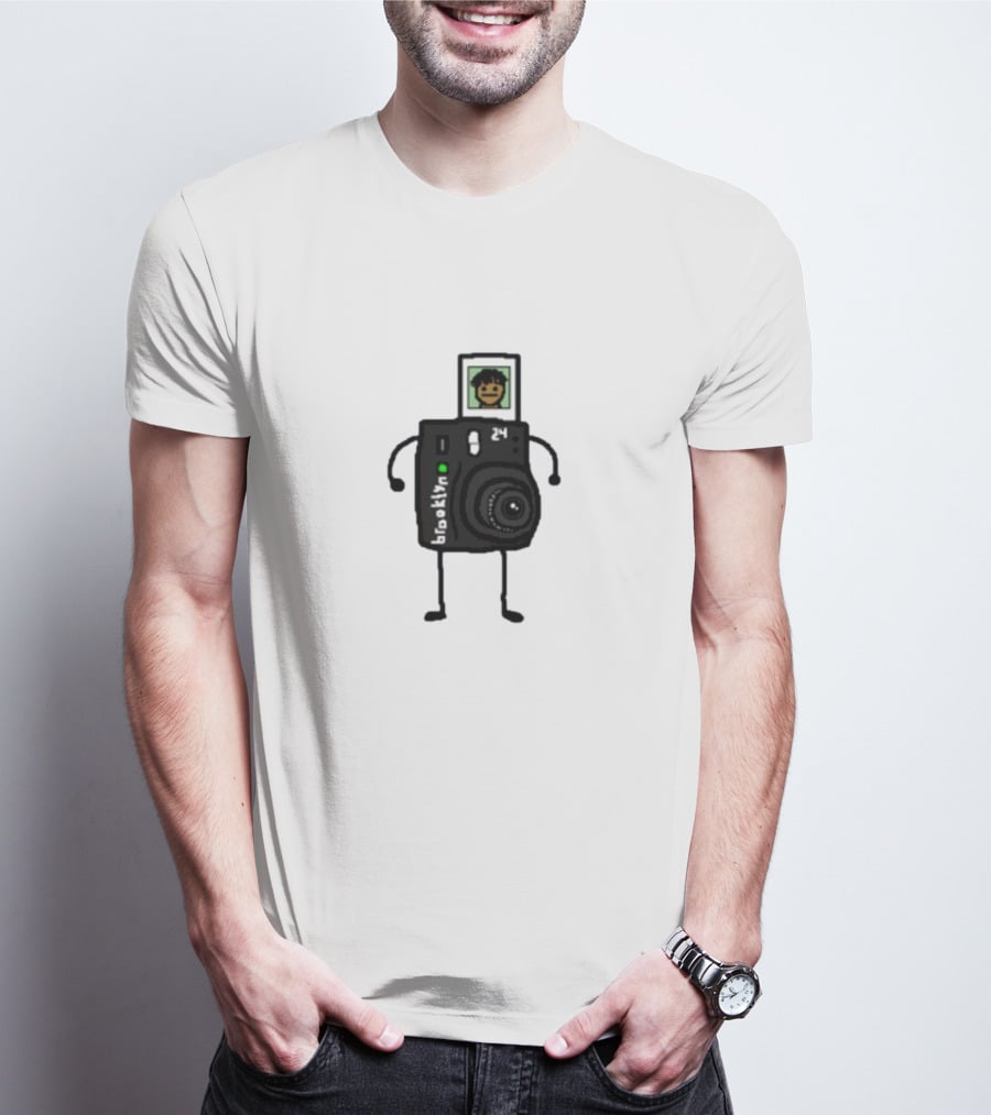 Brooklyn Camera Character With Photo Of Person T-Shirt