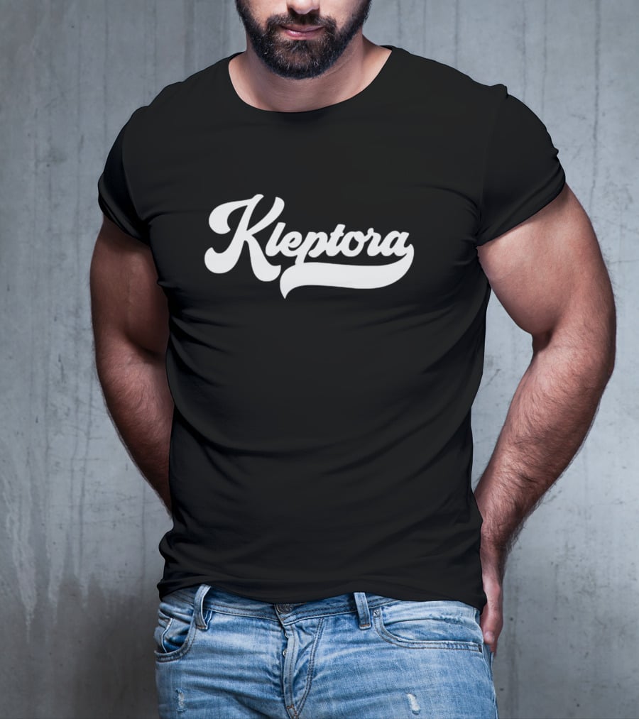 Kleptora Vintage Script Font Style Retro Branding T-Shirt