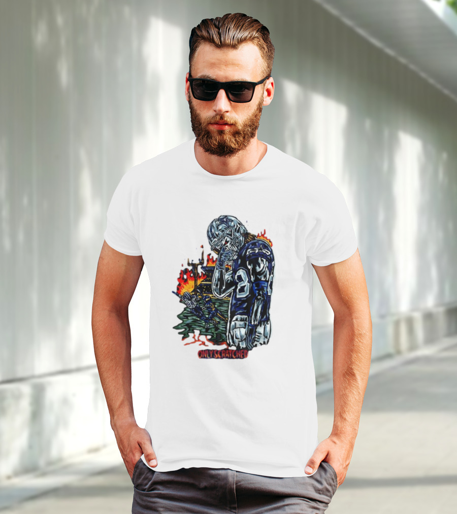 Only Scratched The Surface Retros Sports Imagery Fire Scene T-Shirt