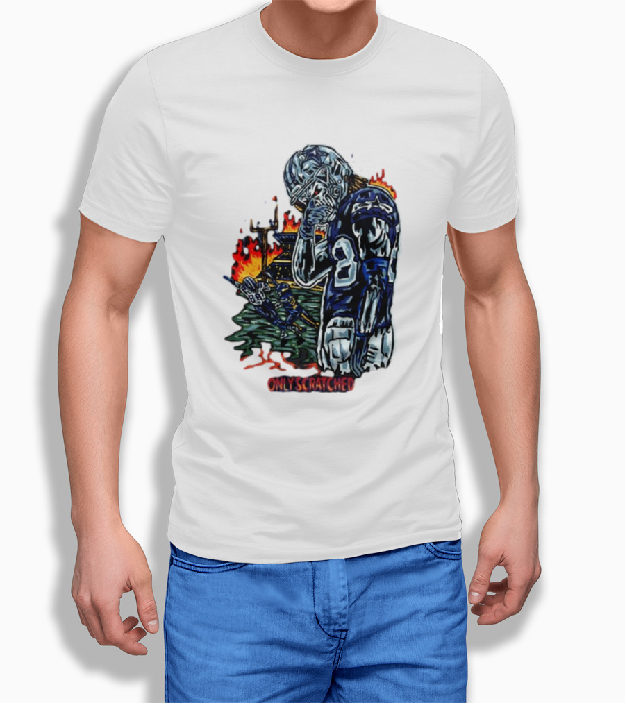 Only Scratched The Surface Retros Sports Imagery Fire Scene T-Shirt