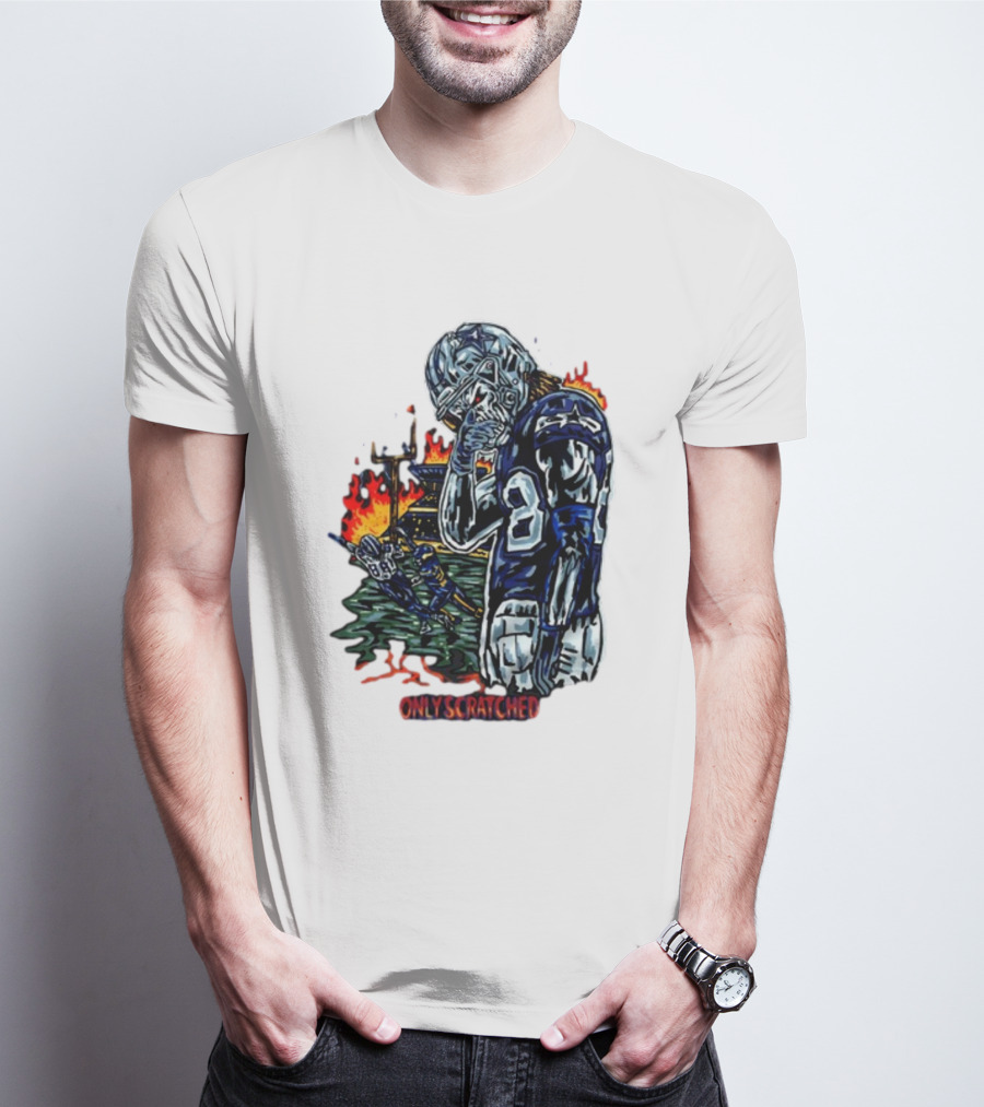 Only Scratched The Surface Retros Sports Imagery Fire Scene T-Shirt