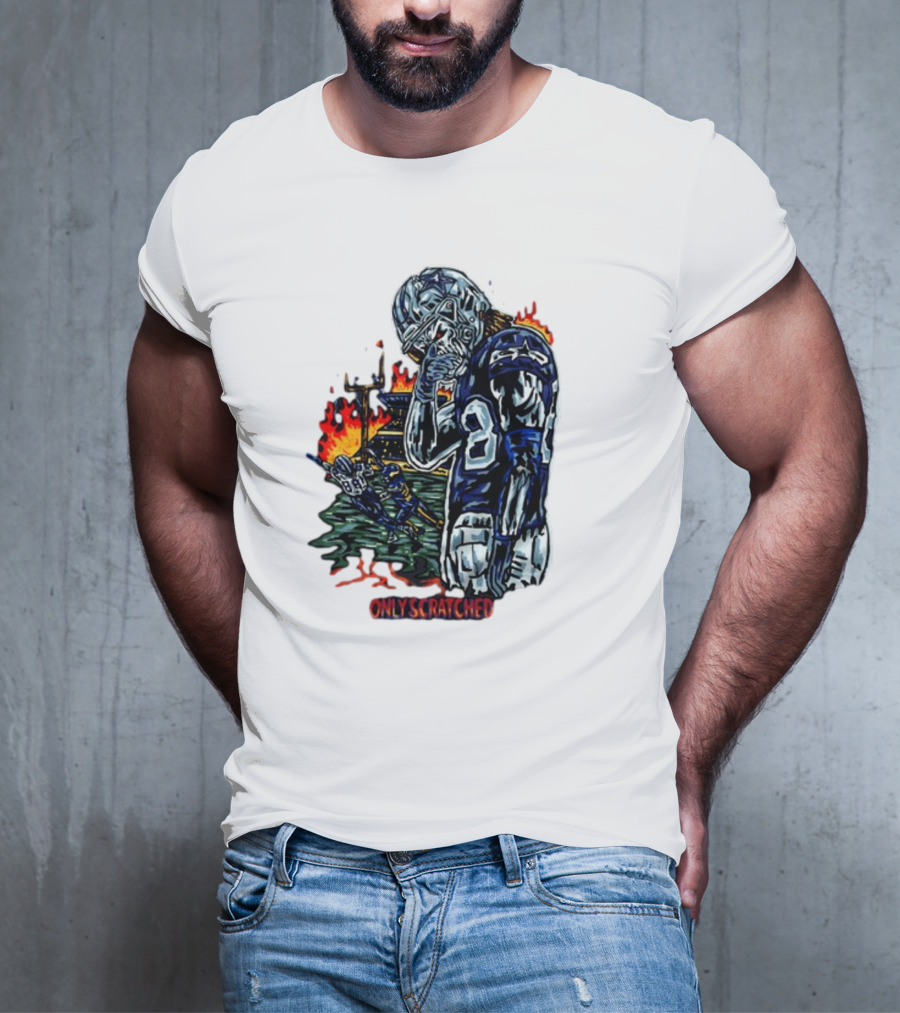 Only Scratched The Surface Retros Sports Imagery Fire Scene T-Shirt