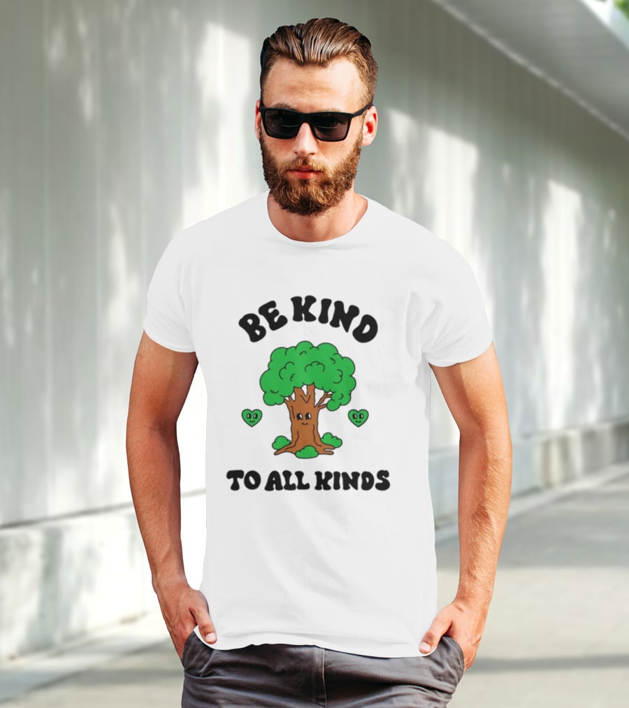 Sid The Visual Kid Be Kind To All Kinds With Smiling Tree And Hearts T-Shirt