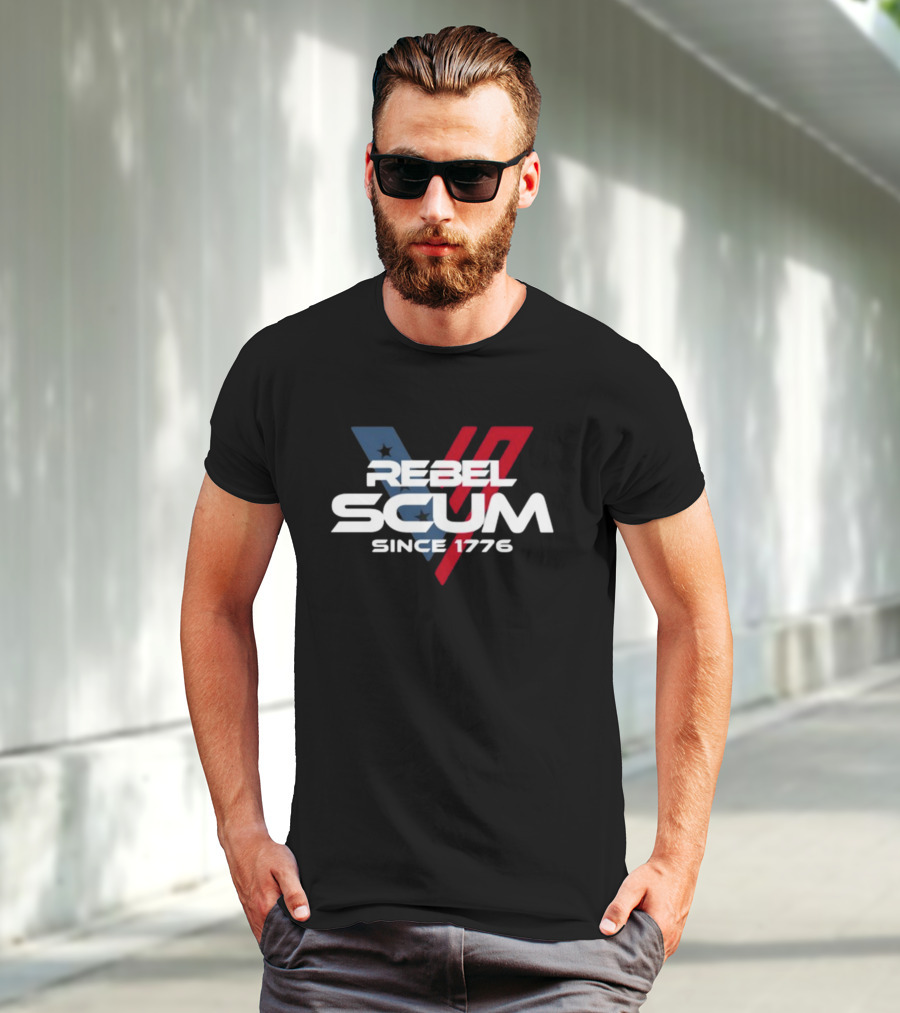 Rebel Scum Since 1776 Stars And Stripes Inspired T-Shirt