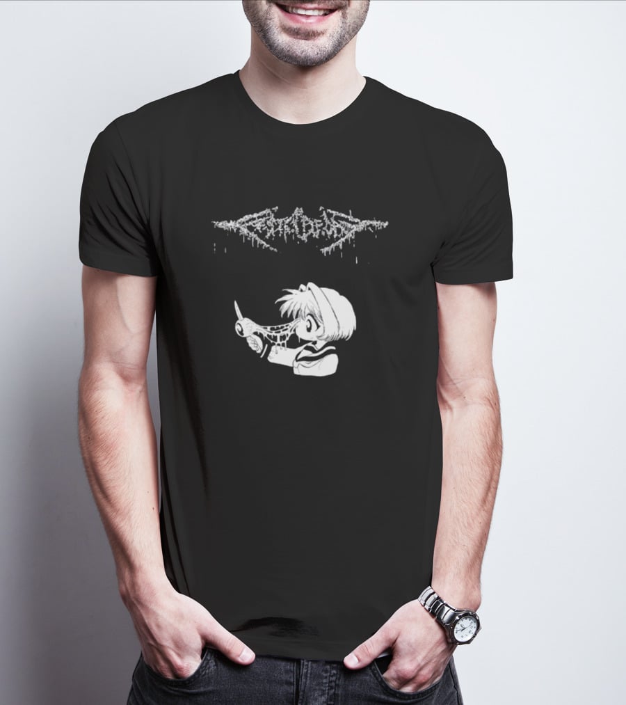 Festerdecay Sick Vintage Horror Manga Style Character T-Shirt