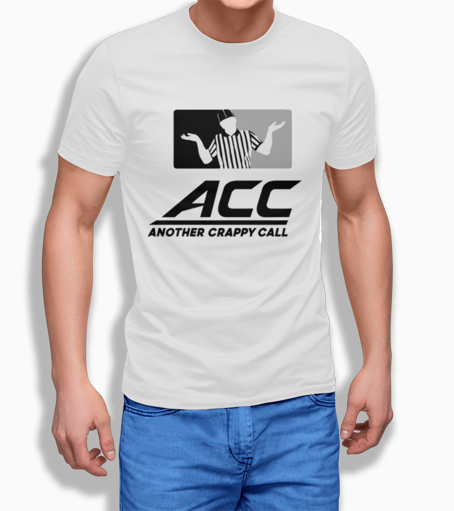 Locked On Canes ACC Another Crappy Call Referee Shrugging Football Humor T-Shirt