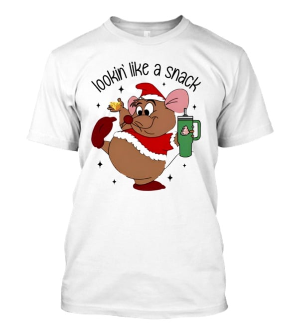 Lookin’ Like A Snack Santa Mouse Holiday Treat T-Shirt