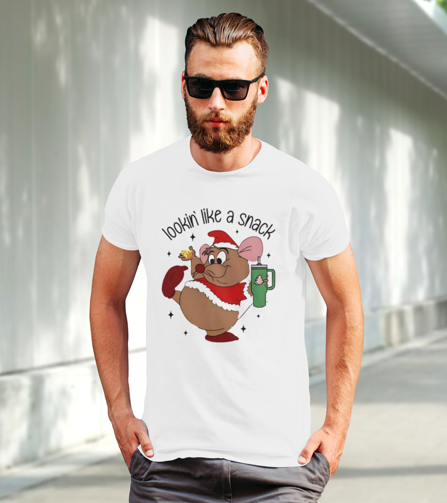 Lookin’ Like A Snack Santa Mouse Holiday Treat T-Shirt