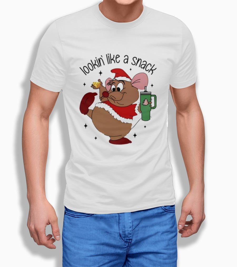 Lookin’ Like A Snack Santa Mouse Holiday Treat T-Shirt