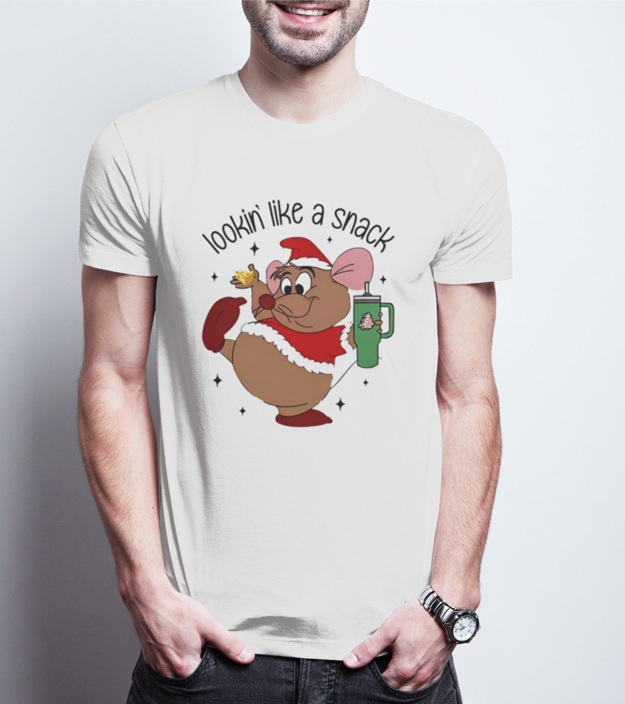Lookin’ Like A Snack Santa Mouse Holiday Treat T-Shirt