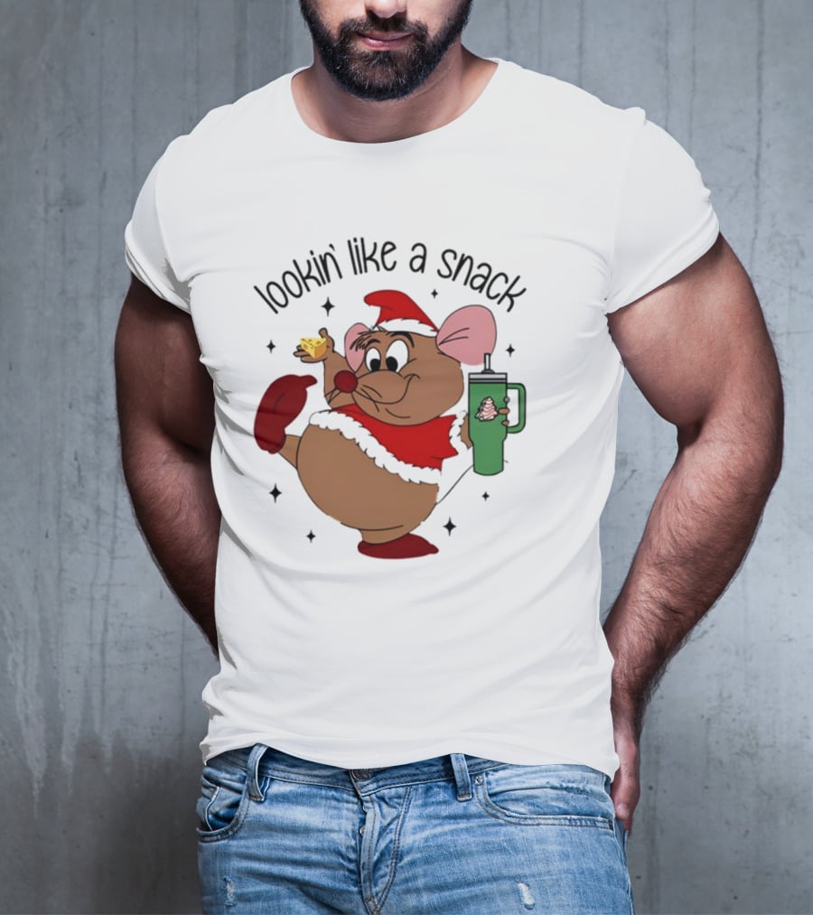 Lookin’ Like A Snack Santa Mouse Holiday Treat T-Shirt