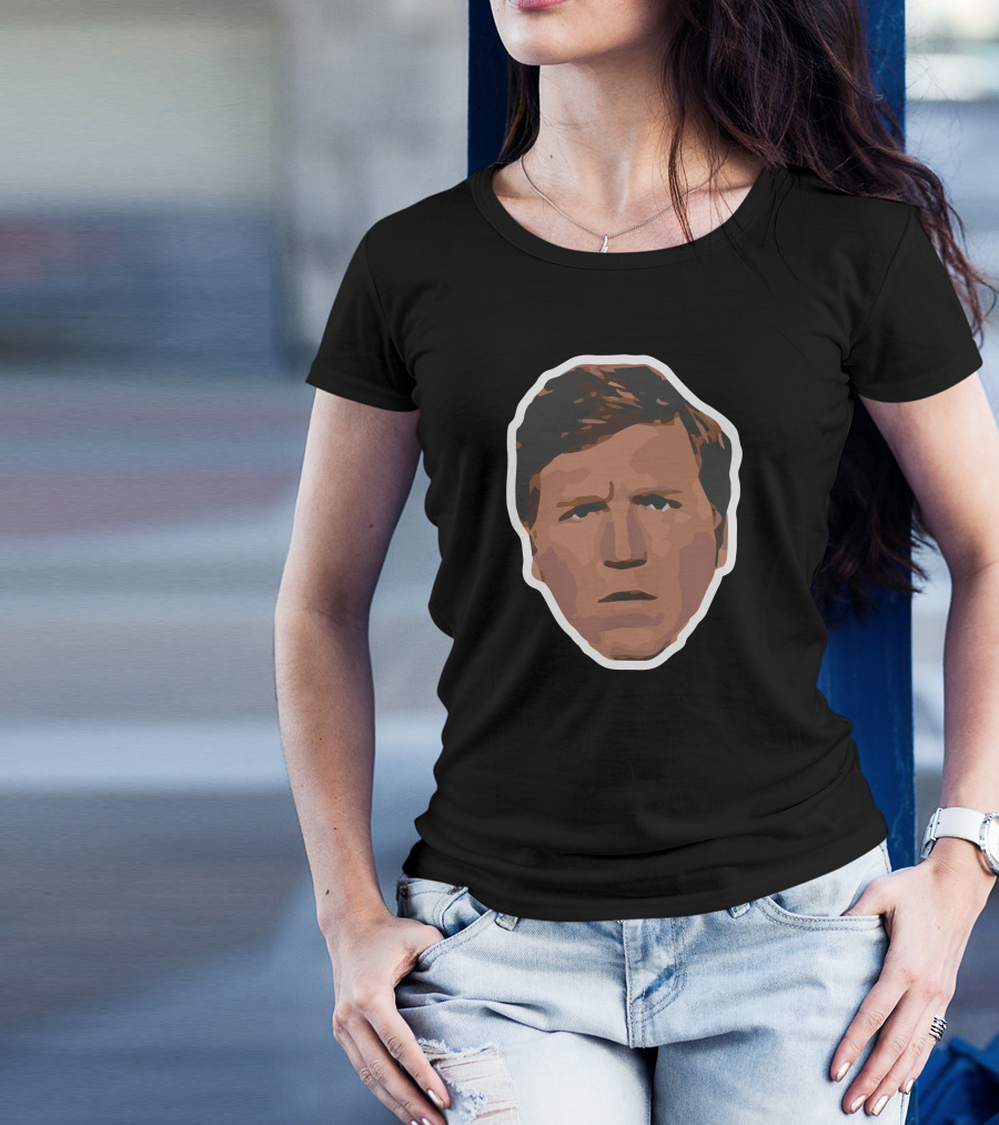 Tucker Carlson Face Illustration Diagram T-Shirt