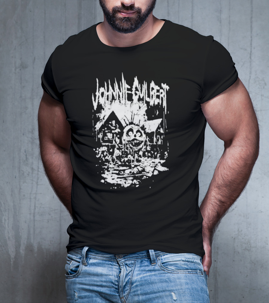 Johnnie Guilbert Haunted House Creepy Bubble Face T-Shirt