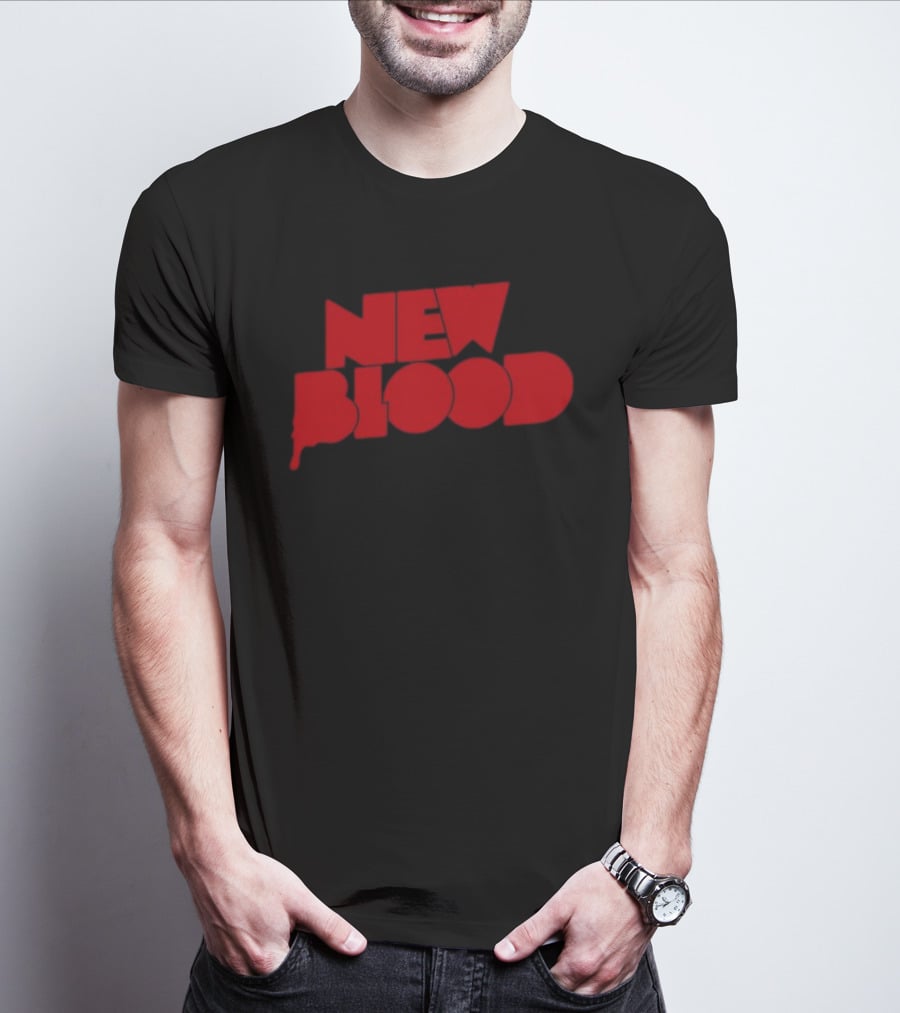 New Blood Dripping Lettering T-Shirt