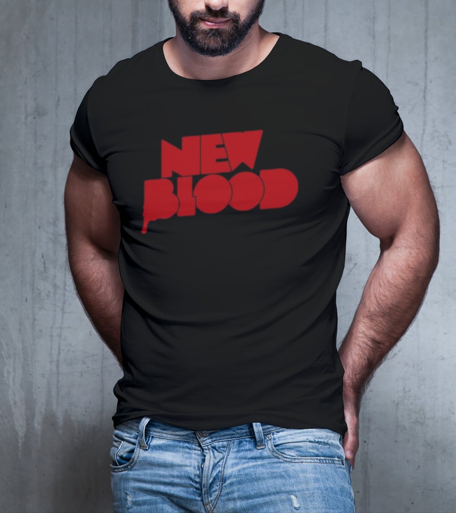 New Blood Dripping Lettering T-Shirt