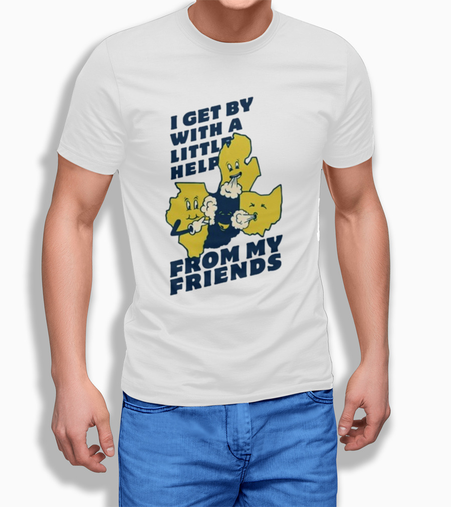 Thicc Van Exel I Get By With A Little Help From My Friends State Characters T-Shirt