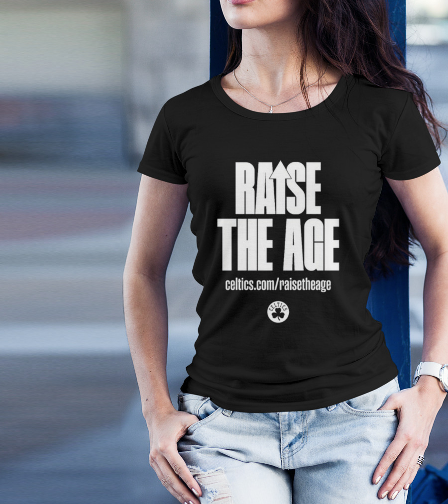 Jayson Tatum Celtics Raise The Age Campaign Celtics.com/raisetheage T-Shirt
