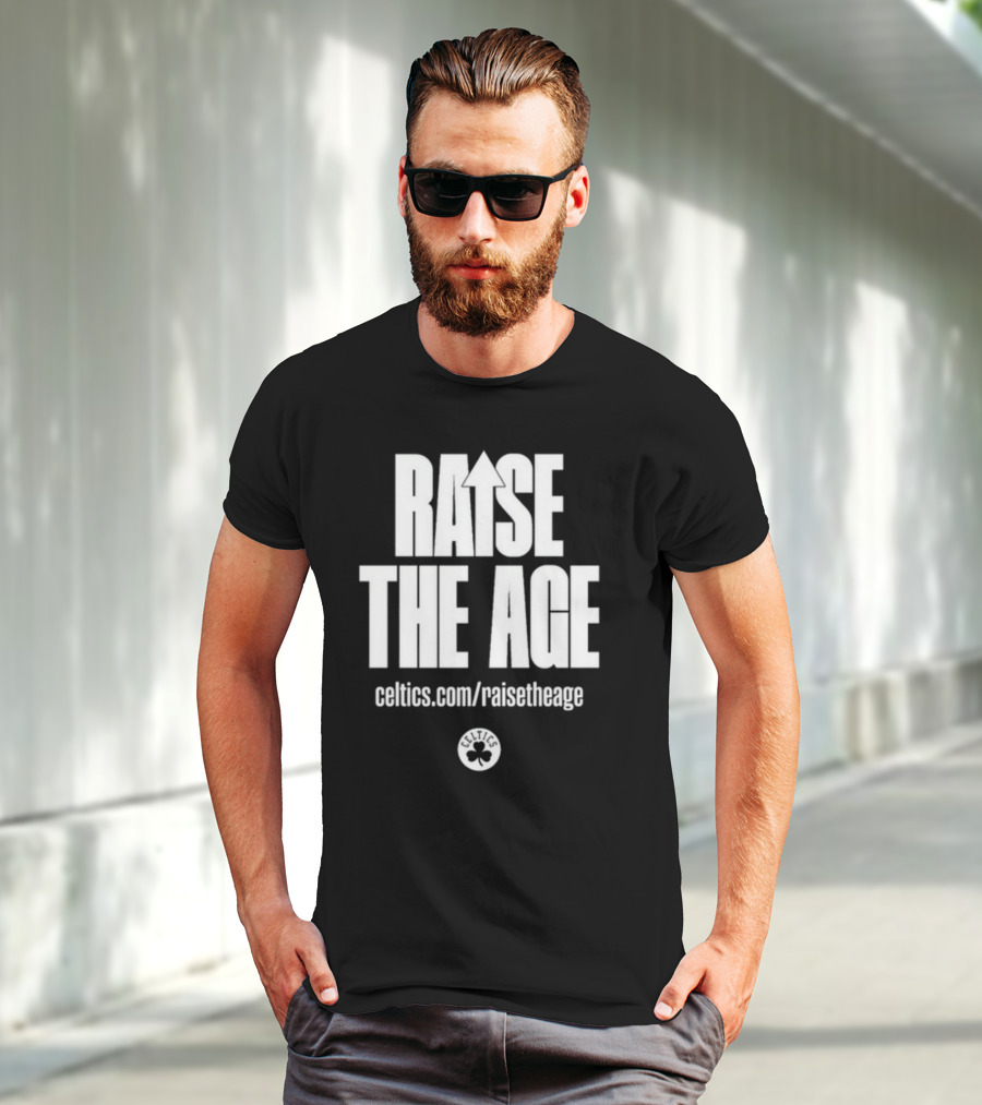 Jayson Tatum Celtics Raise The Age Campaign Celtics.com/raisetheage T-Shirt