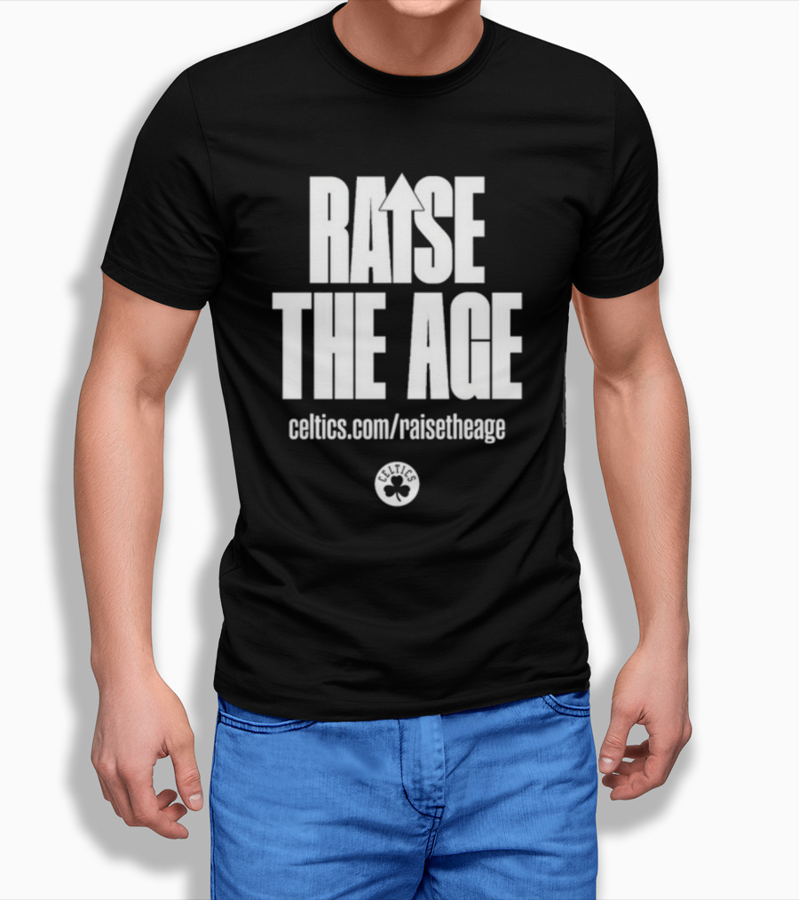 Jayson Tatum Celtics Raise The Age Campaign Celtics.com/raisetheage T-Shirt