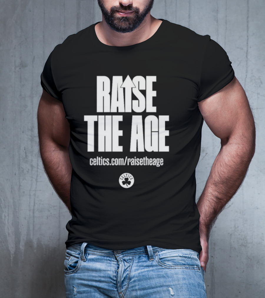 Jayson Tatum Celtics Raise The Age Campaign Celtics.com/raisetheage T-Shirt