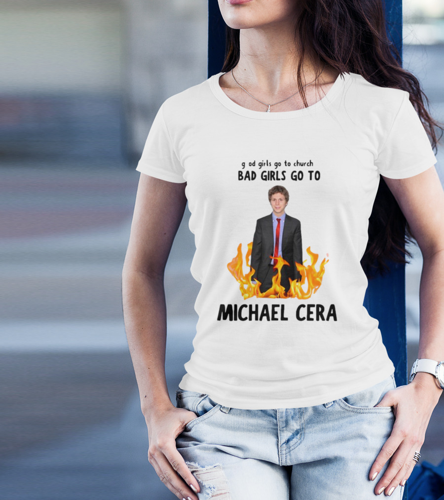 Bad Girls Go To Michael Cera Flame Suit T-Shirt