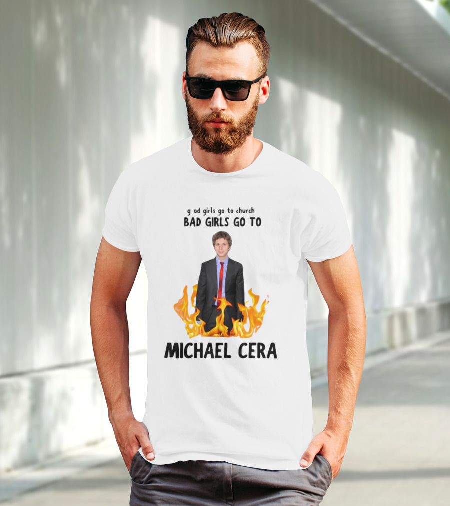 Bad Girls Go To Michael Cera Flame Suit T-Shirt