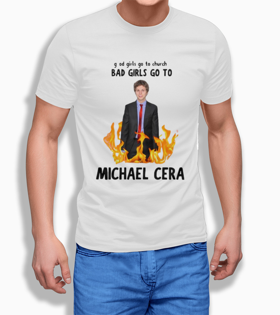 Bad Girls Go To Michael Cera Flame Suit T-Shirt