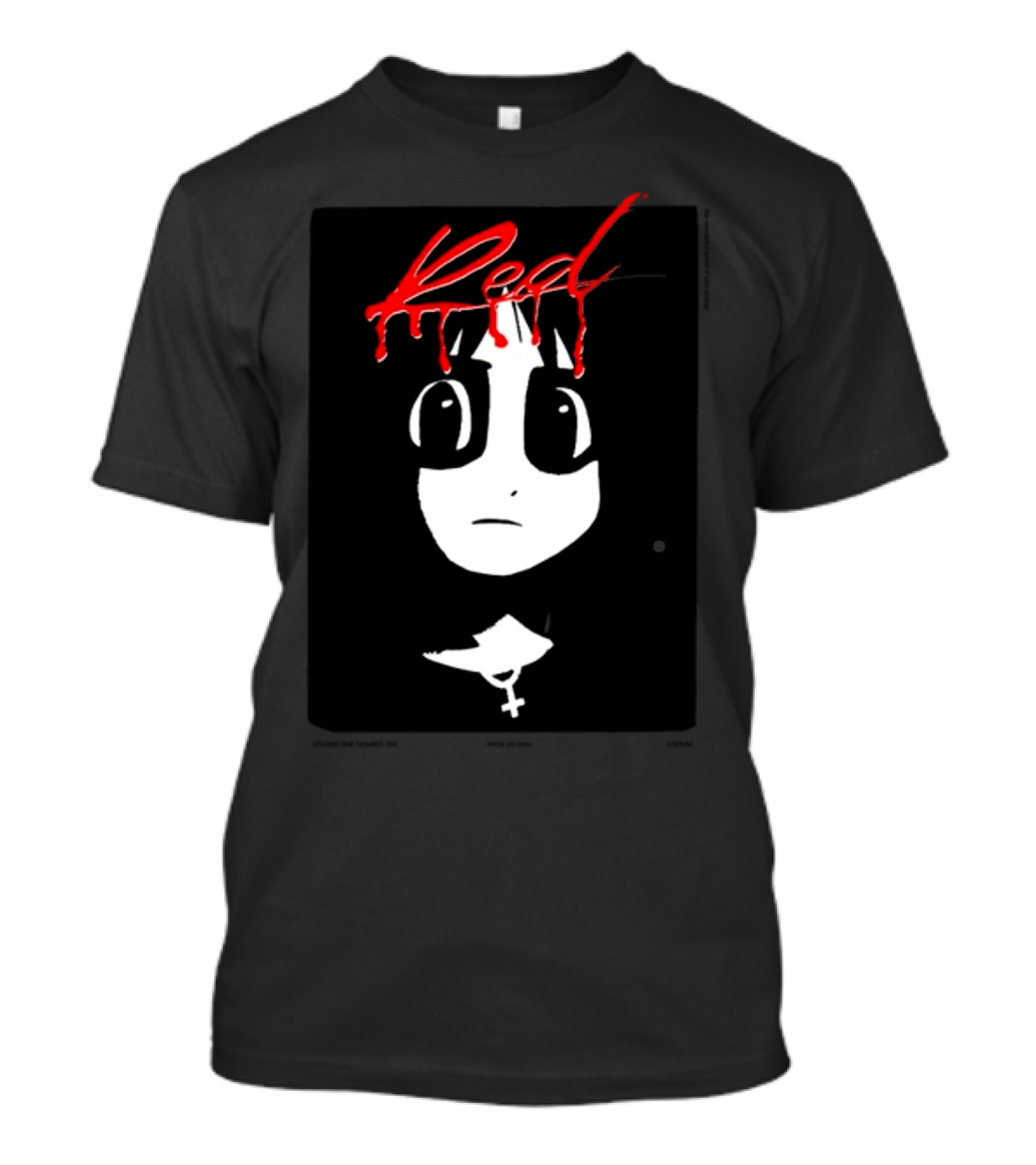 Red Volume One Number One 915 Manga Style Grunge T-Shirt