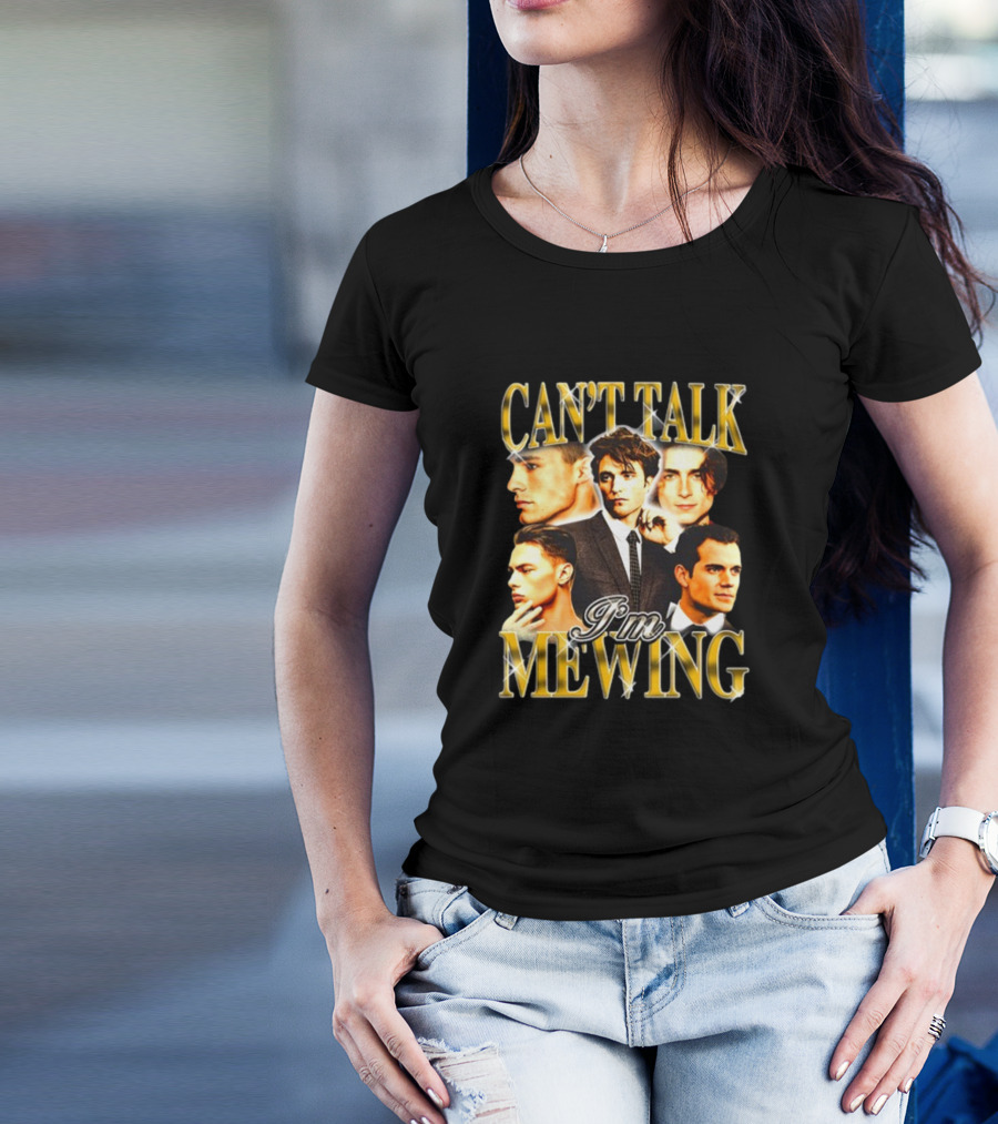Can't Talk I'm Mewing Male Icons T-Shirt