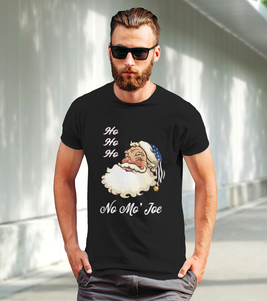 Ho Ho Ho No Mo’ Joe Patriotic Santa Hat Winking Santa T-Shirt