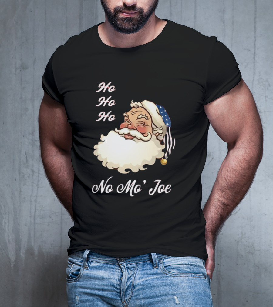 Ho Ho Ho No Mo’ Joe Patriotic Santa Hat Winking Santa T-Shirt