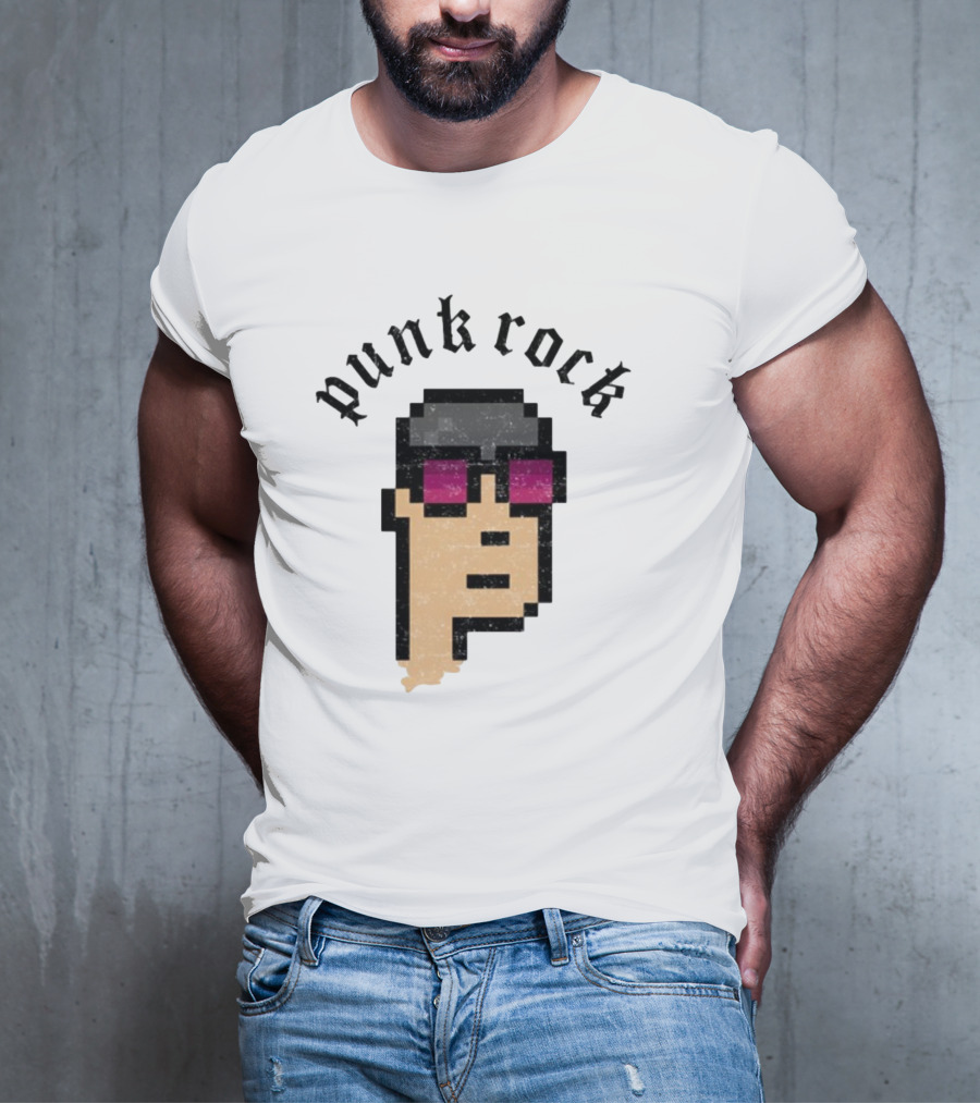 Punk Rock Pixel Art M Shadows T-Shirt