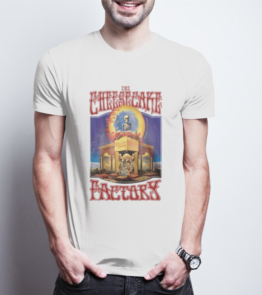 Waveygoods The Cheesecake Factory Skeleton Grateful Dead T-Shirt
