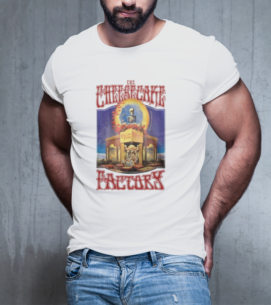 Waveygoods The Cheesecake Factory Skeleton Grateful Dead T-Shirt