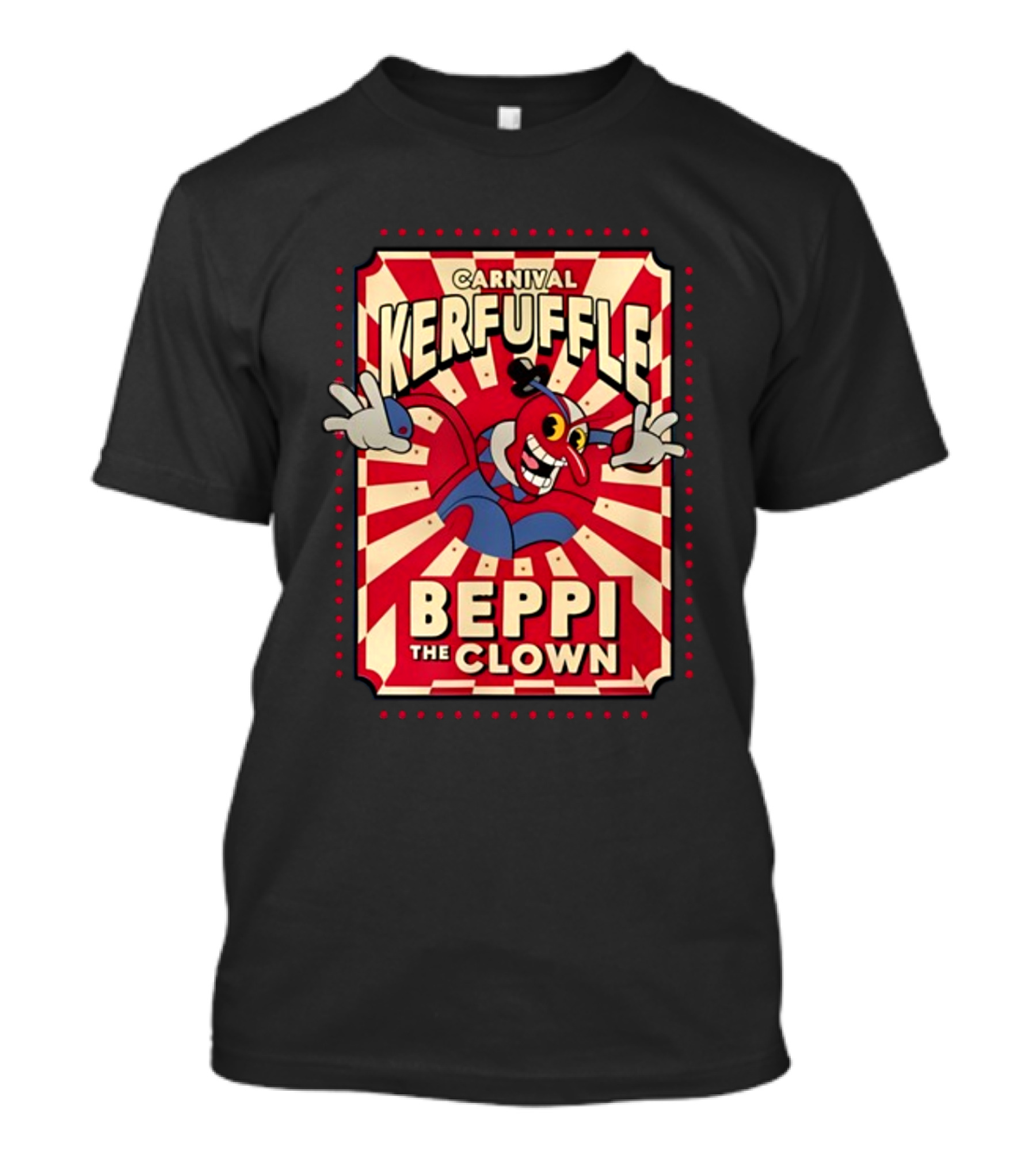 Carnival Kerfuffle Beppi The Clown Vintage Cuphead T-Shirt