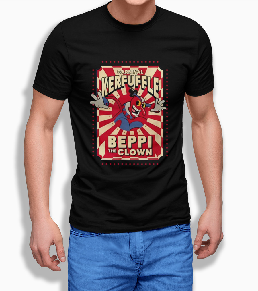 Carnival Kerfuffle Beppi The Clown Vintage Cuphead T-Shirt