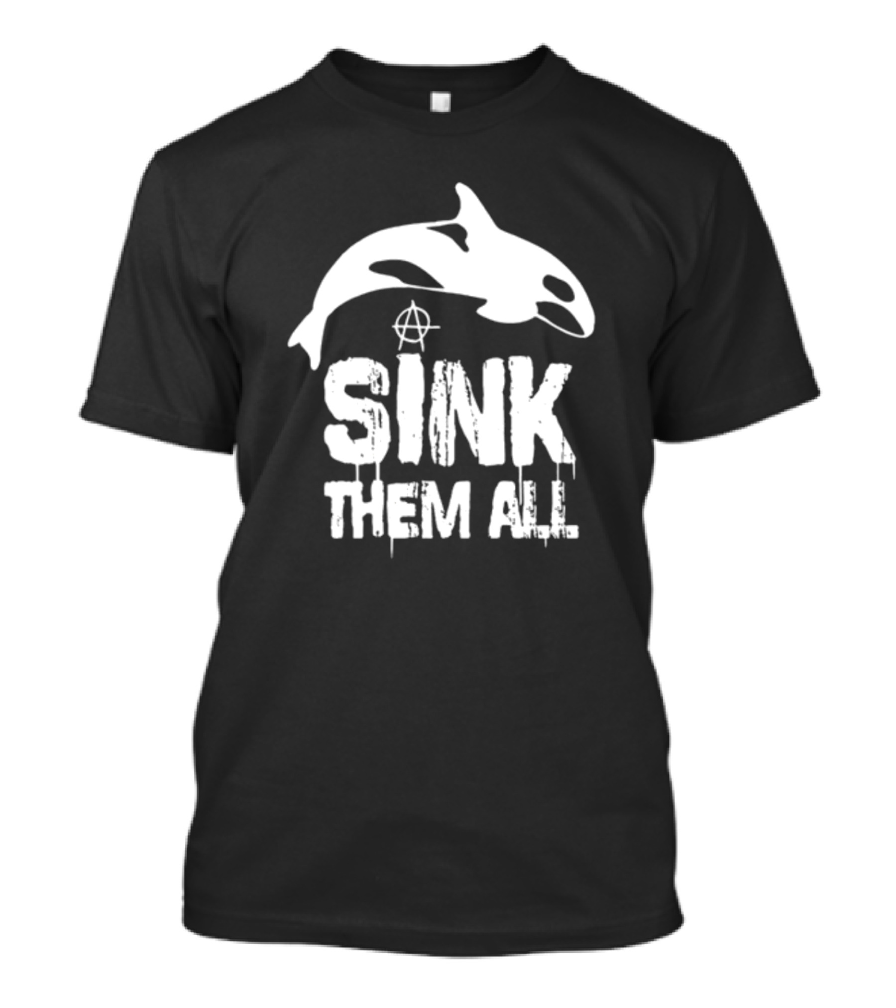 Antifascist Orca Sink Them All Anarchy T-Shirt