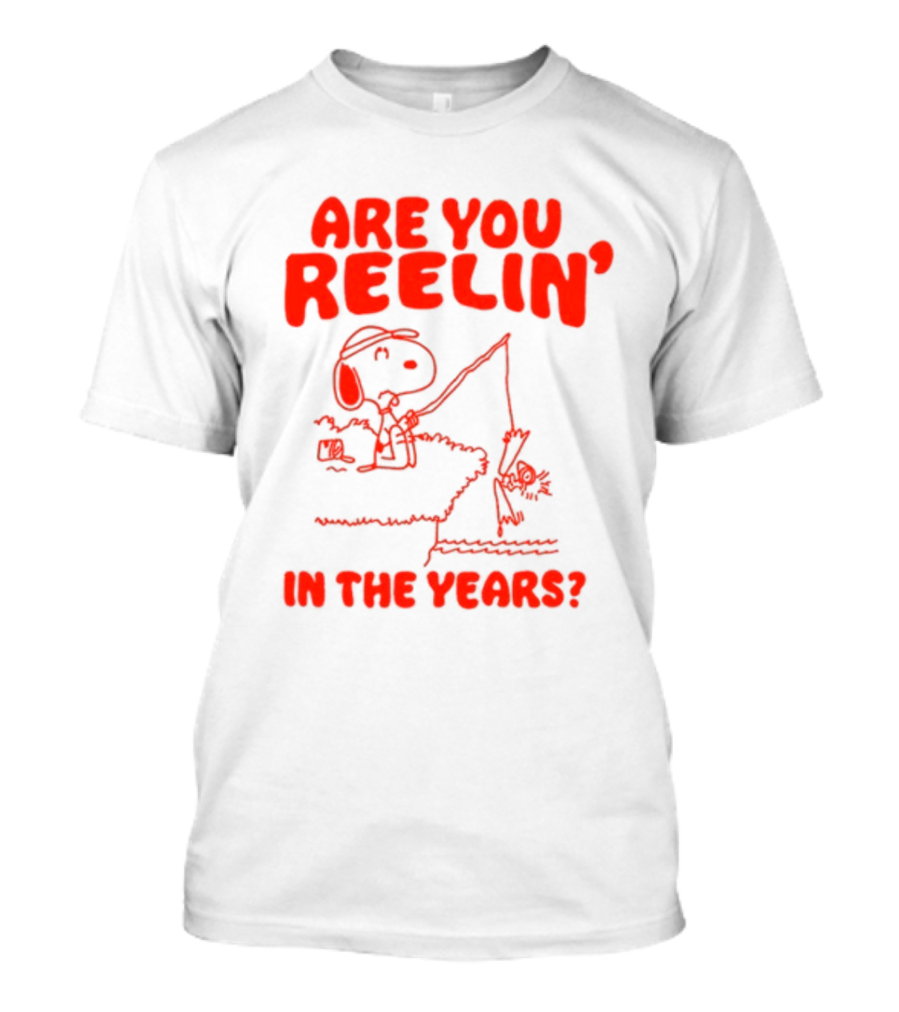Snoopy Fishing 'Are You Reelin' In The Years?' T-Shirt