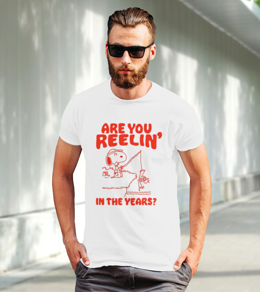 Snoopy Fishing 'Are You Reelin' In The Years?' T-Shirt