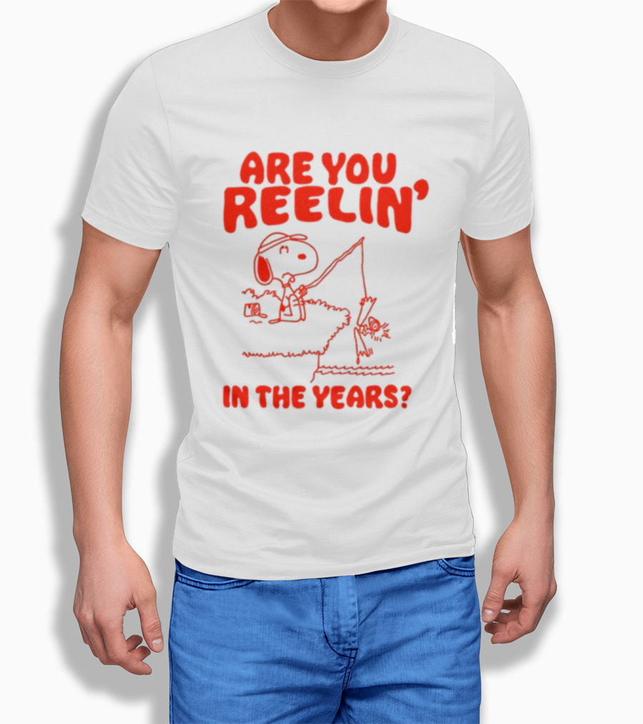 Snoopy Fishing 'Are You Reelin' In The Years?' T-Shirt