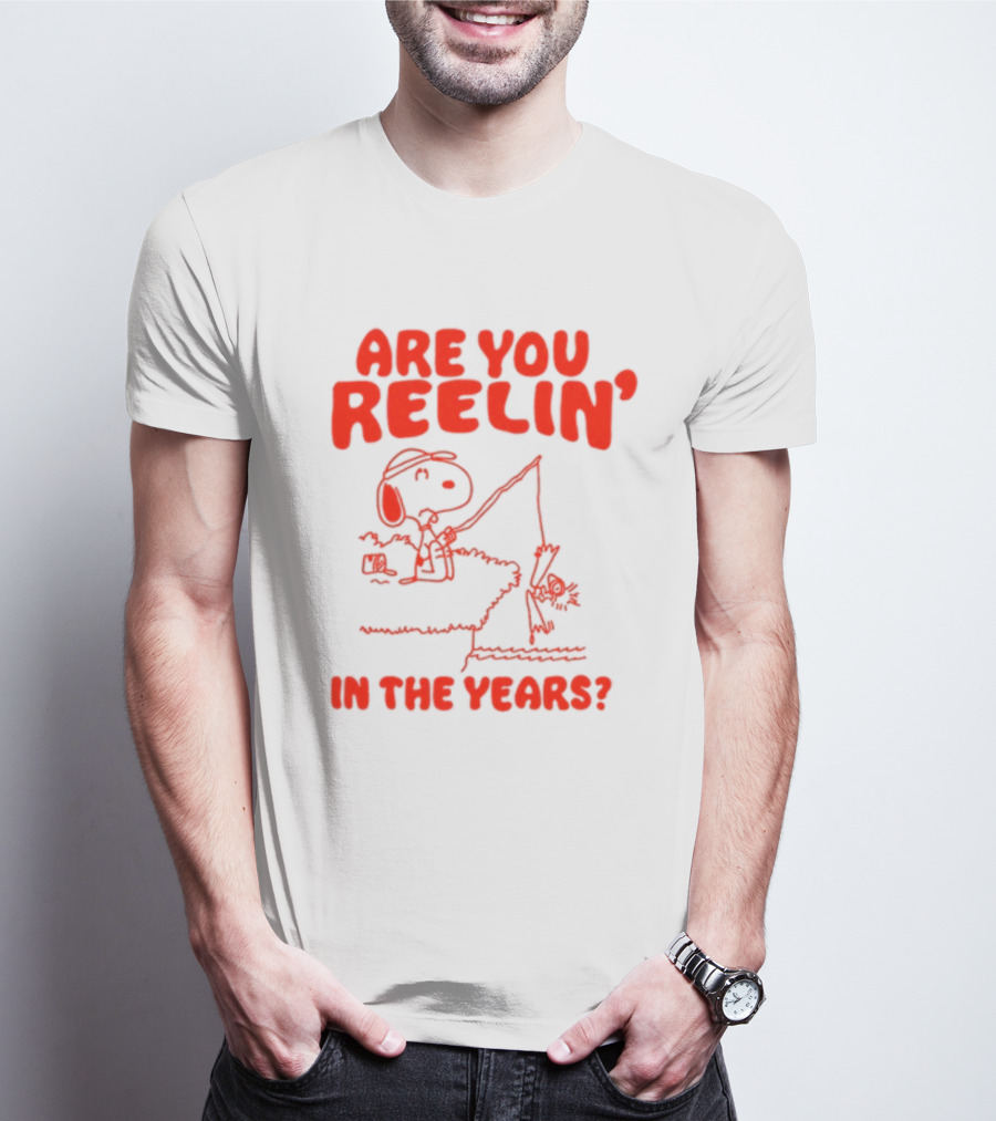 Snoopy Fishing 'Are You Reelin' In The Years?' T-Shirt