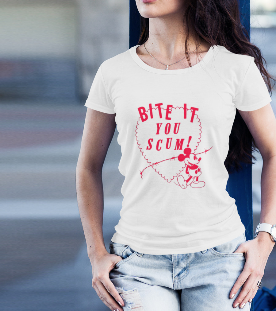 Bite It You Scum Mouse Barbed Wire T-Shirt