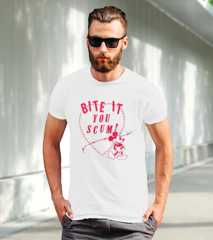 Bite It You Scum Mouse Barbed Wire T-Shirt