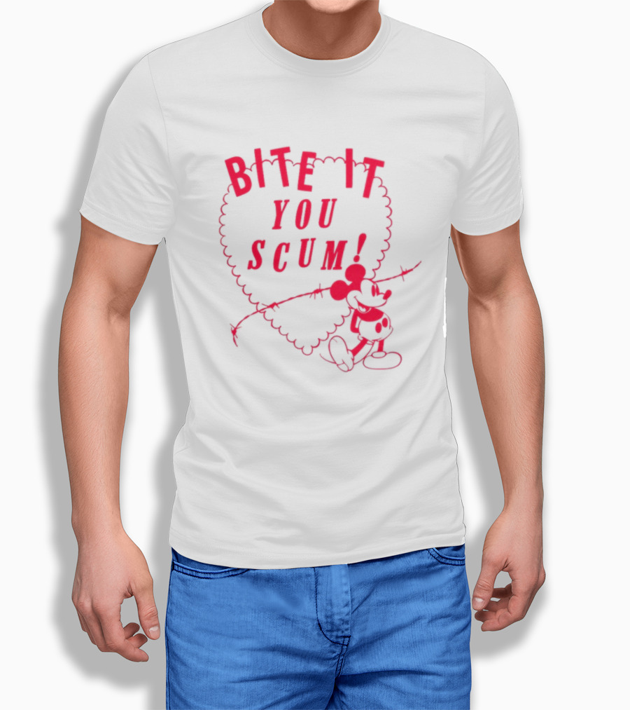 Bite It You Scum Mouse Barbed Wire T-Shirt