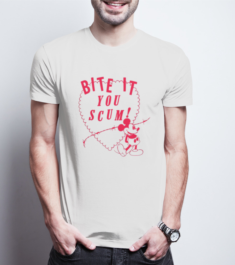 Bite It You Scum Mouse Barbed Wire T-Shirt