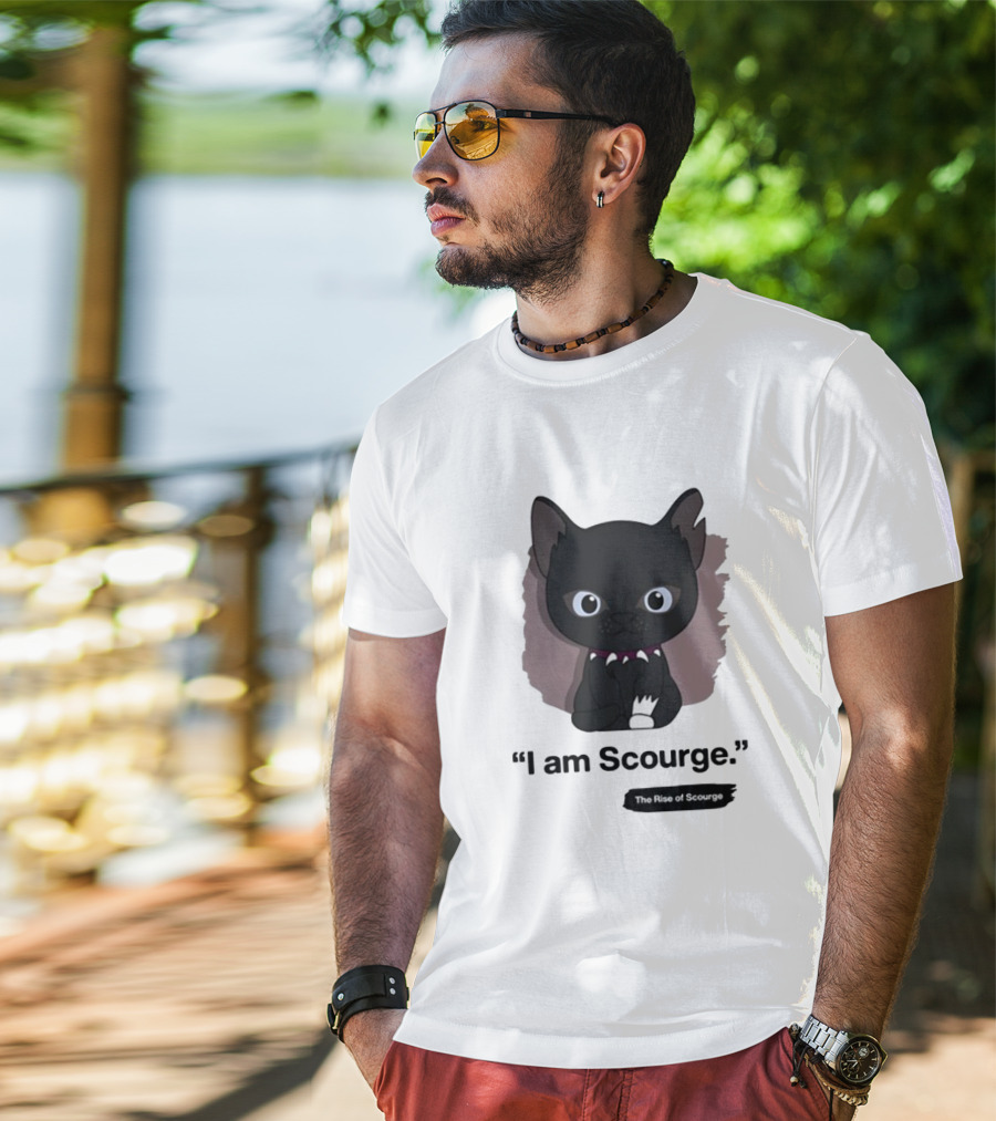 I Am Scourge The Rise Of Scourge Black Cat With Spiked Collar T-Shirt